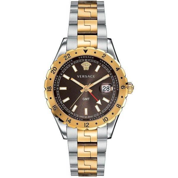 Versace V11040015 Hellenyium Brown Dial Two-tone Men's Watch Versace V11040015 Hellenyium Brown Dial Two-tone Men's Watch
